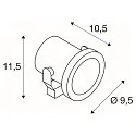 SLV LED Außenstrahler NAUTILUS 10 SPOT LED, IP55 IK04, 9W 3000K 520lm 60°, mit IP-Steckerkabel, neigbar, Edelstahl 316