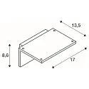 SLV LED Outdoor Wandleuchte ANGOLUX S WL, IP44, 9.8W 3000K 560lm 100°, mit IR-Sensor, Weiß
