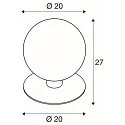 SLV Outdoor Floorlamp GLOO PURE 27 Pole, E27, IP44 IK04, shade Ø 20cm, height 27cm, anthracite