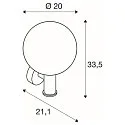 SLV Outdoor Wandleuchte GLOO PURE WL, E27, IP44 IK04, Schirm Ø 20cm, Anthrazit