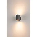SLV LED Außenwandleuchte SITRA UP/DOWN WL, IP44, 17W 3000K 976lm 55°, anthrazit