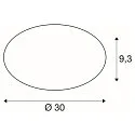 SLV LED Outdoor Wall and Ceiling luminaire LIPSY 30 Dome, IP44, 3000/4000K, Ø 30cm, 15W, white
