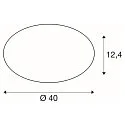 SLV LED Outdoor Wall and Ceiling luminaire LIPSY 50 Dome, IP44, 3000/4000K, Ø 40cm, 21W, white