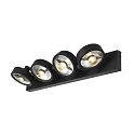 SLV Wand- und Deckenleuchte KALU CW QUAD QPAR111, 4x GU10 max. 75W, kardanisch, schwarz