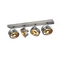 Wand- und Deckenleuchte KALU CW QUAD QPAR111, 4x GU10 max. 75W, kardanisch, alu gebürstet