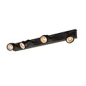 Wall and Ceiling luminaire PURI CW, Quad, 4x GU10 QPAR51, with decorative rings, black