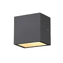 SLV LED Außenwandleuchte SITRA S WL UP/DOWN, IP65 IK05, 11W 3000/4000K (CCT Switch) 1100/1270lm 2x105°, schaltbar, anthrazit