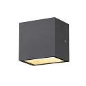 SLV LED Außenwandleuchte SITRA S WL UP/DOWN, IP65 IK05, 11W 3000/4000K (CCT Switch) 1100/1270lm 2x105°, schaltbar, anthrazit
