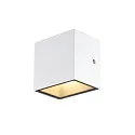 SLV LED Außenwandleuchte SITRA S WL UP/DOWN, IP65 IK05, 11W 3000/4000K (CCT Switch) 1100/1270lm 2x105°, schaltbar, weiß
