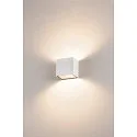 SLV LED Außenwandleuchte SITRA S WL UP/DOWN, IP65 IK05, 11W 3000/4000K (CCT Switch) 1100/1270lm 2x105°, schaltbar, weiß