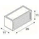 LED Outdoor Wandleuchte BOX-L, IP44 IK05, 19W 3000K 480lm, direkt/indirekt, Anthrazit