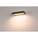 SLV Outdoor LED Wandleuchte PEMA® WL, IP54 IK05, gerade, flach, 7.7W 3000K 640lm 110°, schaltbar, anthrazit