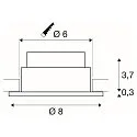 Outdoor LED Einbau-Downlight PATTA-I ROUND DTW, IP65 IK02, 7.3W 1800-3000K 440lm, CRi 97, Dim-to-Warm, starr, weiß