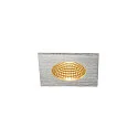 LED Outdoor Einbau-Downlight PATTA-I SQUARE DTW, IP65 IK02, 7.3W 1800-3000K 440lm, CRi 97, Dim-to-Warm, starr, Alu gebürstet