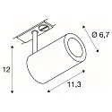 SLV 1-Phasen Strahler ENOLA B TRACK SPOT, GU10 QPAR51, inkl. 1-Phasen-Adapter, schwarz