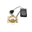 SLV Deckeneinbauleuchte PIKA, GU10 QPAR51, quadratisch, starr, messing