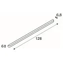 SLV LED Wandleuchte ARLINA 130 WL Bad-/Spiegelleuchte, 28W, 3000K, 2400lm, IP20, alu