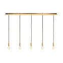 SLV FITU 5er Rosette für FITU PD Pendelleuchten, LANG, max. 16A, Soft Gold