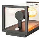 SLV Outdoor Wandleuchte QUADRULO WL, IP44, E27 max. 15W, anthrazit / klar, mit PIR-Sensor