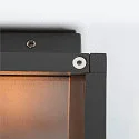 SLV Outdoor Wandleuchte QUADRULO WL, IP44 IK02, E27 max. 15W, anthrazit / Glas klar, ohne Sensor