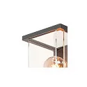 SLV Outdoor Wandleuchte QUADRULO WL, IP44 IK02, E27 max. 15W, anthrazit / Glas klar, ohne Sensor