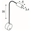 SLV Premium-LED Displayleuchte DIO FLEX PLATE, mit Flex-Arm und Schalter, 1.9W 45°, 3000K 70lm, Schwarz