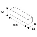 SLV Zubehör für 3-Phasen Aufbau-Stromschiene S-TRACK PHASE & DALI - End-Einspeiser, DALI steuerbar, Erde links, weiß