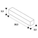SLV Zubehör für 3-Phasen Aufbau-Stromschiene PHASE & DALI - Verbinder mit Einspeisemöglichkeit, DALI steuerbar, Erde links