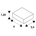 SLV Zubehör für 3-Phasen Aufbau-Stromschiene S-TRACK - Pendelclip für Schienen, mechanisch, ohne Abhängung, weiß