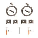 Drahtseilabhängung für EUTRAC® / S-TRACK / 1 Phasen-Schienen, 2er Set, max. 10kg, 500cm (kürzbar), nickel