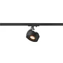 SLV LED 1-Phasen-Strahler KALU TRACK LED PHASE, 13W 3000K 970lm 95°, dimmbar, kardanisch, schwarz, CRi>80