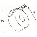 SLV LED 1-Phasen-Strahler KALU TRACK LED PHASE, 13W 3000K 970lm 95°, dimmbar, kardanisch, schwarz, CRi>80