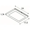SLV LED Wire luminaire PLYTTA rectangular for TENSEO low-voltage wire system, 9W, 2700K, 580lm, chrome