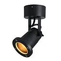 SLV Outdoor Wand-/Deckenstrahler NAUTILUS WL-CL, IP54 IK02, GU10 QPAR51 max. 11W, dreh- und schwenkbar, Schwarz matt
