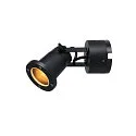 SLV Outdoor Wand-/Deckenstrahler NAUTILUS WL-CL, IP54 IK02, GU10 QPAR51 max. 11W, dreh- und schwenkbar, Schwarz matt