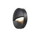 SLV Außenleuchte DOWNUNDER OUT ROUND WL LED Wandeinbauleuchte, 4,5W, 3000/4000K, 140lm, IP65, anthrazit