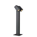 Outdoor Stehleuchte / Wegeleuchte THEO PATHLIGHT DOUBLE QPAR51, IP44 IK02, 2x GU10, +/-90° neigbar, Anthrazit