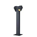 SLV Outdoor Stehleuchte / Wegeleuchte THEO PATHLIGHT DOUBLE QPAR51, IP44 IK02, 2x GU10, +/-90° neigbar, Anthrazit