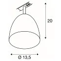 1-Phasen-Strahler PARA CONE 14 QPAR51, GU10, inkl. 1-Phasen-Adapter, schwarz/gold