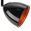 3-Phasen-Strahler PARA CONE 14, GU10 QPAR51 max. 25W, inkl. Adapter, Schwarz / innen Gold