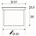 LED Bodeneinbauleuchte DASAR® 270 LED Außenleuchte, rund, symmetrische Abstrahlung, 30W, IP65/IP67, schwarz, Edelstahl, 3000K