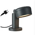 SLV Outdoor LED Sockelleuchte ESKINA 30 POLE CCT, IP65 IK04, 14.5W 3000/4000K 95°, mit IP44-Steckerkabel, dimmbar, anthrazit