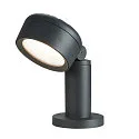 SLV Outdoor LED Sockelleuchte ESKINA 30 POLE CCT, IP65 IK04, 14.5W 3000/4000K 95°, mit IP44-Steckerkabel, dimmbar, anthrazit