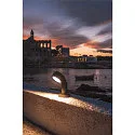 SLV Outdoor LED Sockelleuchte ESKINA 30 POLE CCT, IP65 IK04, 14.5W 3000/4000K 95°, mit IP44-Steckerkabel, dimmbar, anthrazit