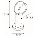 SLV Outdoor LED Sockelleuchte ESKINA 30 POLE CCT, IP65 IK04, 14.5W 3000/4000K 95°, mit IP44-Steckerkabel, dimmbar, anthrazit