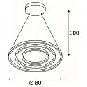 SLV LED Pendelleuchte ONE TRIPLE DALI, 65W 3000/4000K 3900/4200lm, DALI dimmbar, Weiß