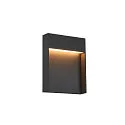 SLV LED Außenwandleuchte FLATT, IP65 IK03, eckig, 13W 3000/4000K (CCT Switch), anthrazit matt