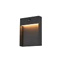 LED Außenwandleuchte FLATT SENSOR, IP54 IK03, eckig, mit Sensoren, 13W 3000/4000K (CCT Switch), anthrazit matt