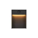 LED Außenwandleuchte FLATT SENSOR, IP54 IK03, eckig, mit Sensoren, 13W 3000/4000K (CCT Switch), anthrazit matt