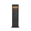 SLV Outdoor LED Stehleuchte FLATT POLE, IP65 IK03, eckig, 65cm, 10W 3000/4000K (CCT Switch), offenes Kabelende, anthrazit